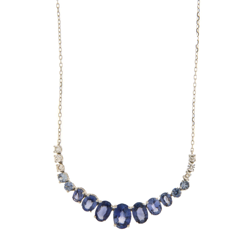 NECKLACE WHITE GOLD 750 & PRECIOUS STONES - 97482