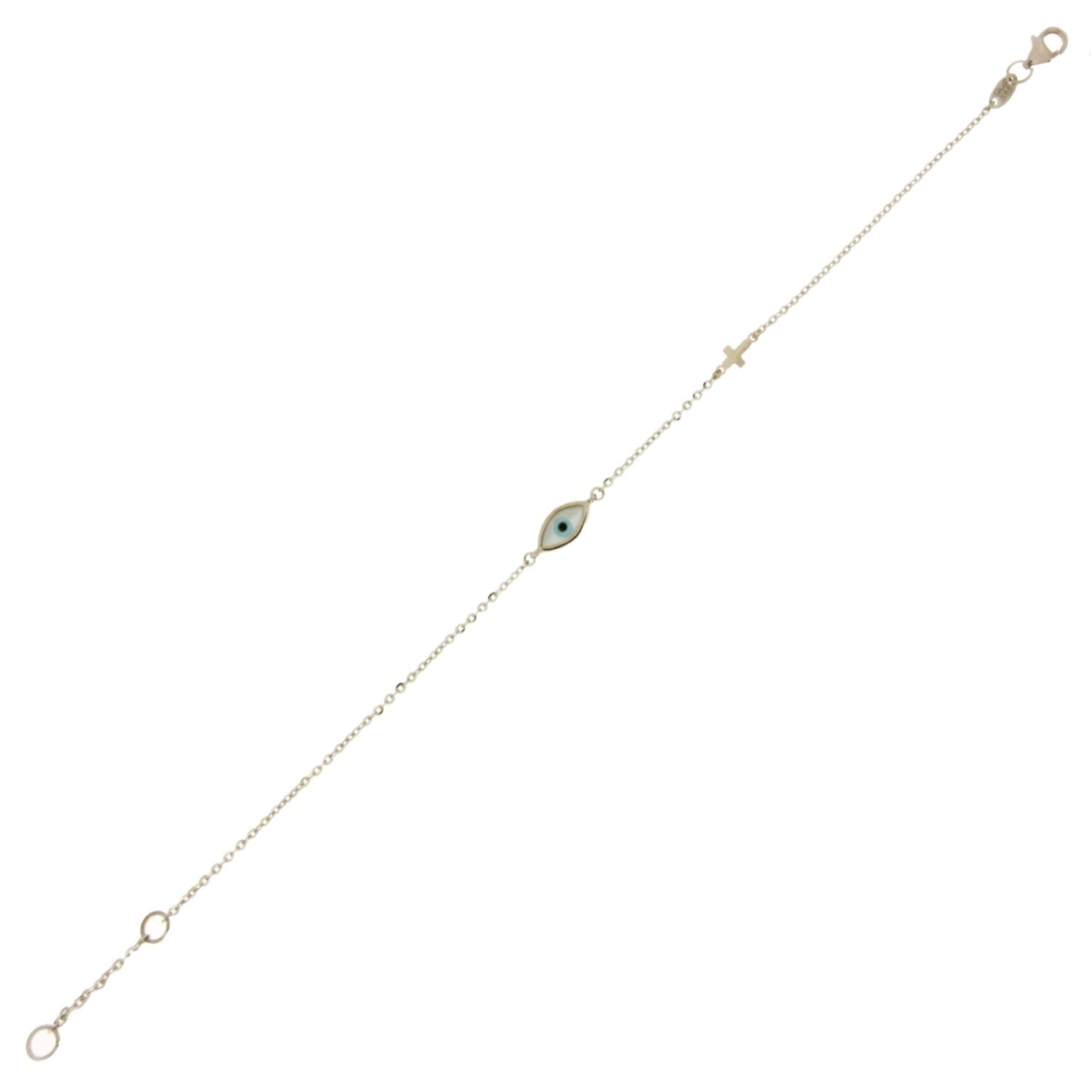 BRACELET WHITE GOLD 585 & SEMIPRECIOUS STONES - 97595