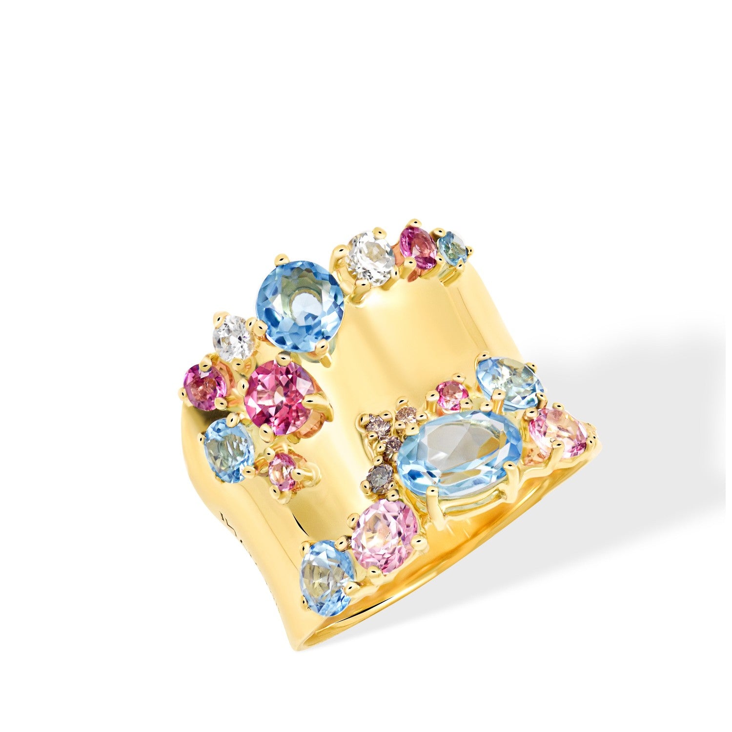 RING GOLD 750 & PRECIOUS STONES - 97658