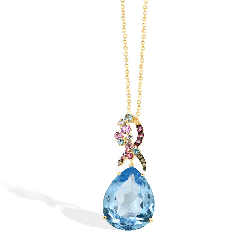 NECKLACE GOLD 750 & PRECIOUS STONES - 97660