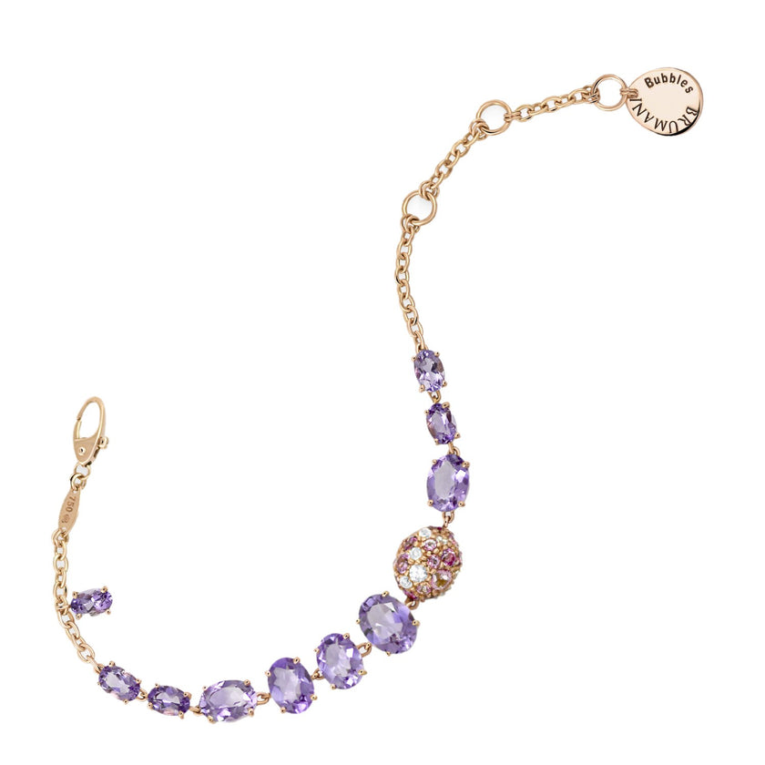 BRACELET PINK GOLD 750 & PRECIOUS STONES - 97662