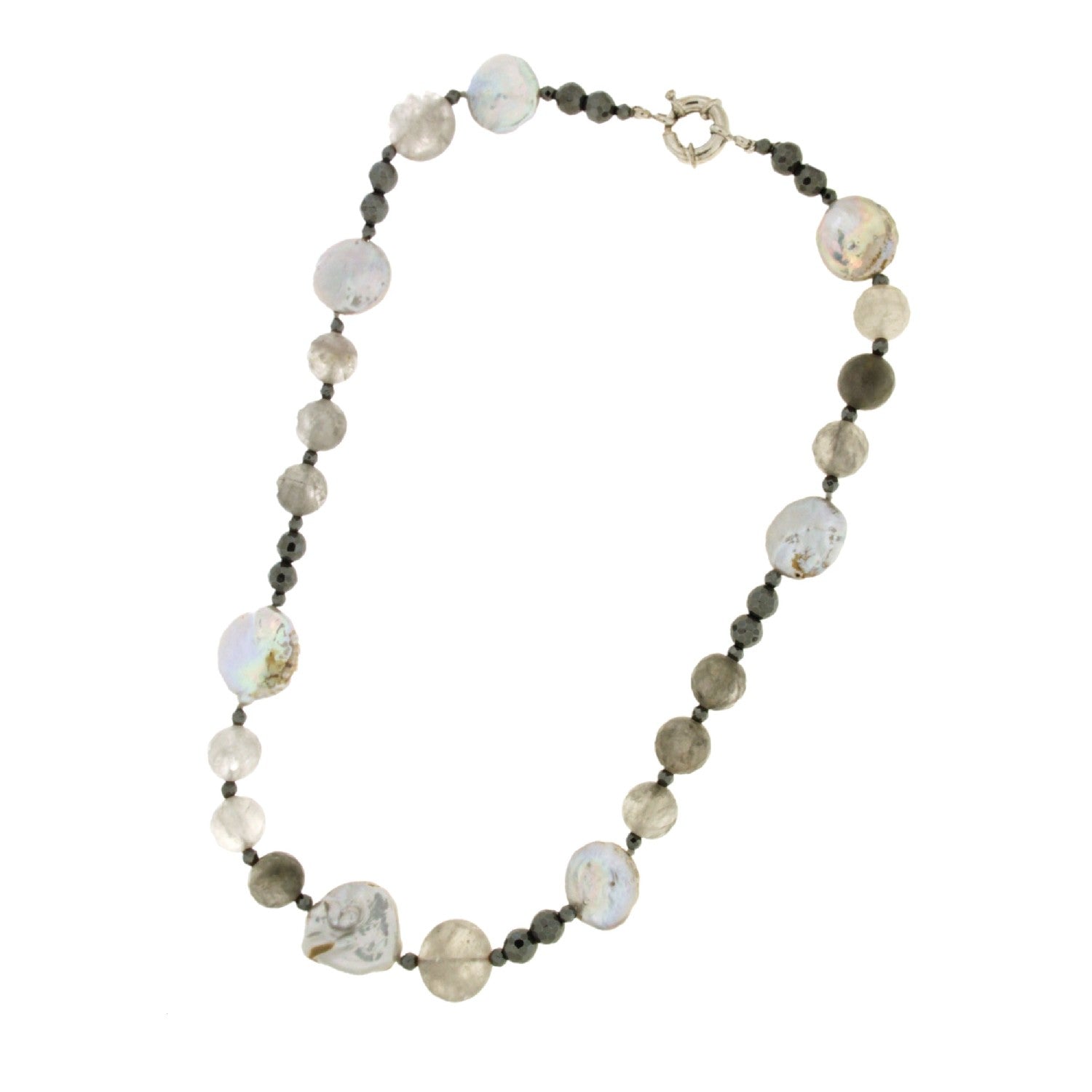 NECKLACE WITH PEARLS & SEMIPRECIOUS STONES - 98055