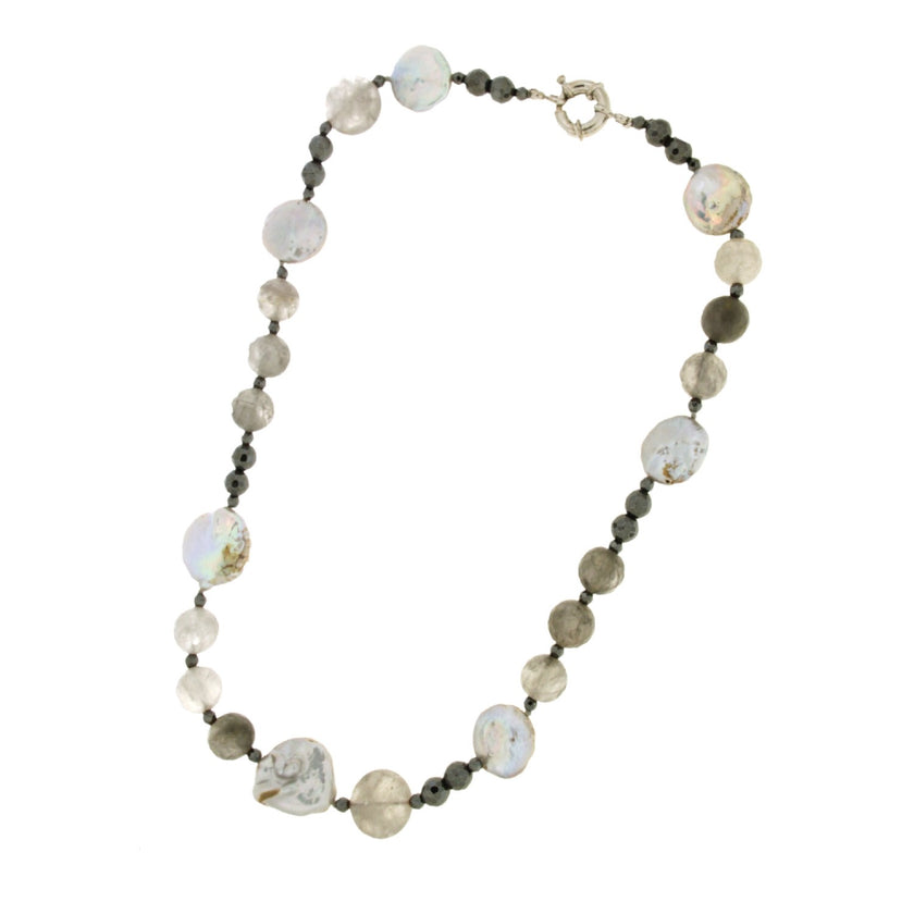 NECKLACE WITH PEARLS & SEMIPRECIOUS STONES - 98055