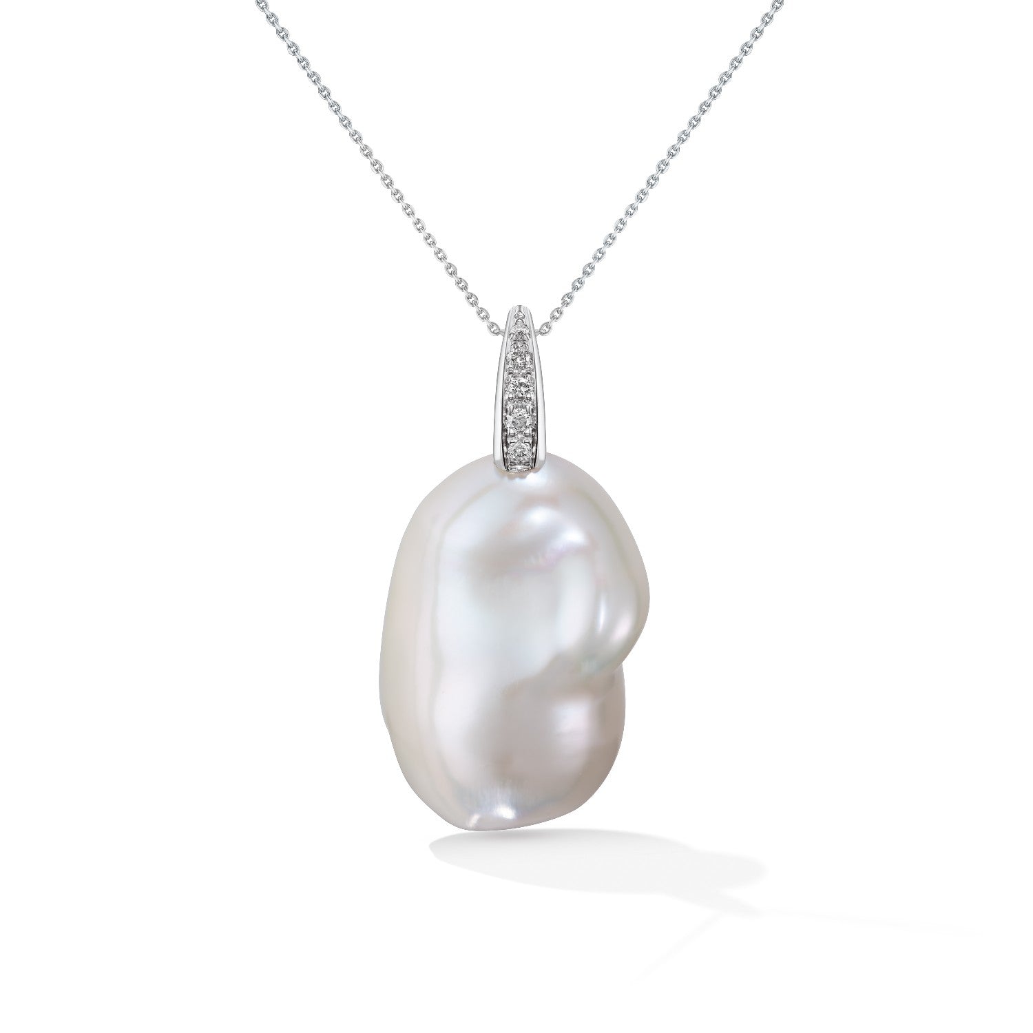 PENDANT WHITE GOLD 750 & PEARLS - 98114