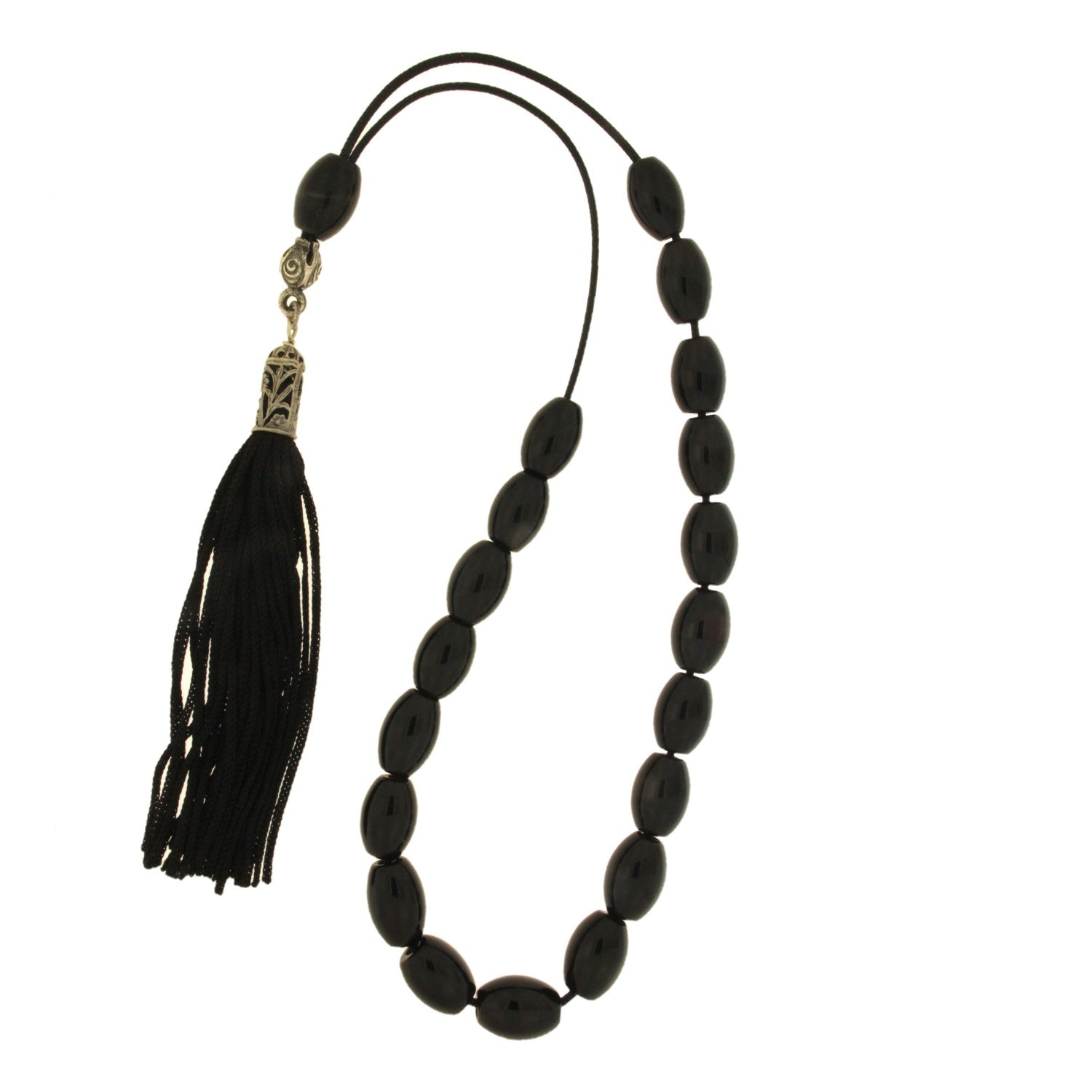 ROSARY BLACK ONYX & SILVER - 98261