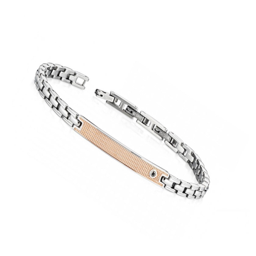BRACELET WHITE & PINK NO PRECIOUS METAL & C.Z. - 98313