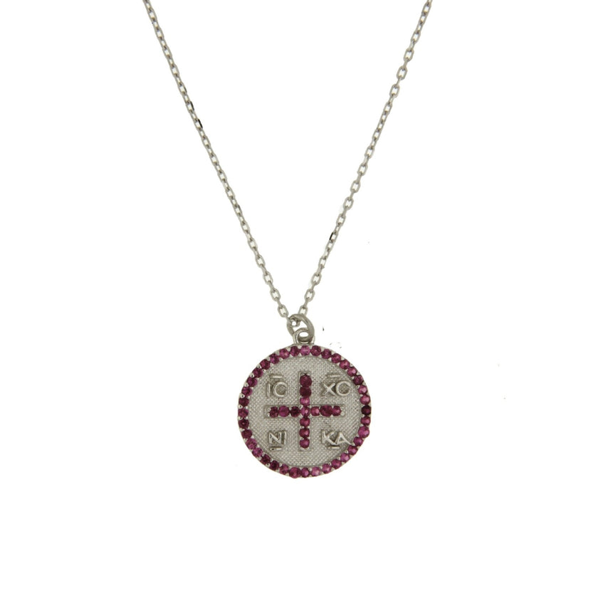 NECKLACE SILVER 925 & SYNTHETIC STONES - 98559