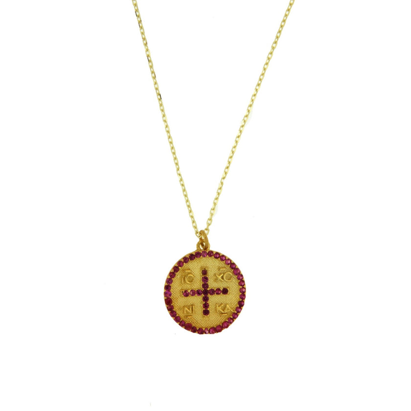 NECKLACE YELLOW SILVER 925 & SYNTHETIC STONES - 98560