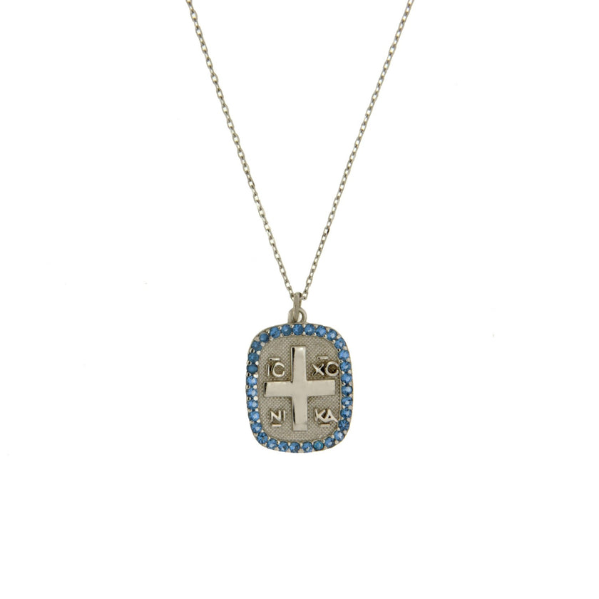 NECKLACE SILVER 925 & SYNTHETIC STONES - 98561