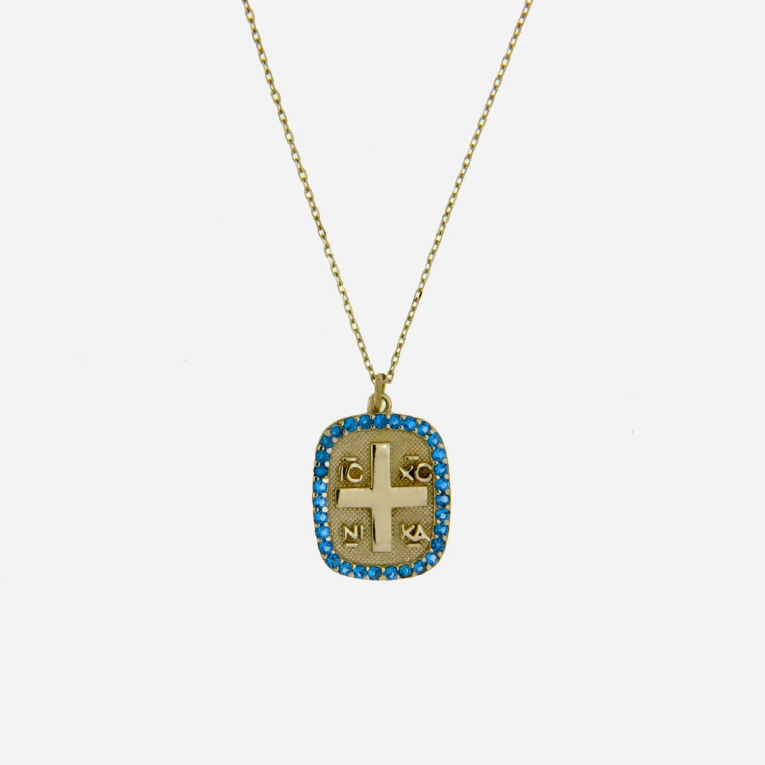 NECKLACE YELLOW SILVER 925 & SYNTHETIC STONES - 98562