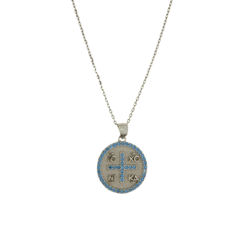 NECKLACE SILVER 925 & SYNTHETIC STONES - 98563