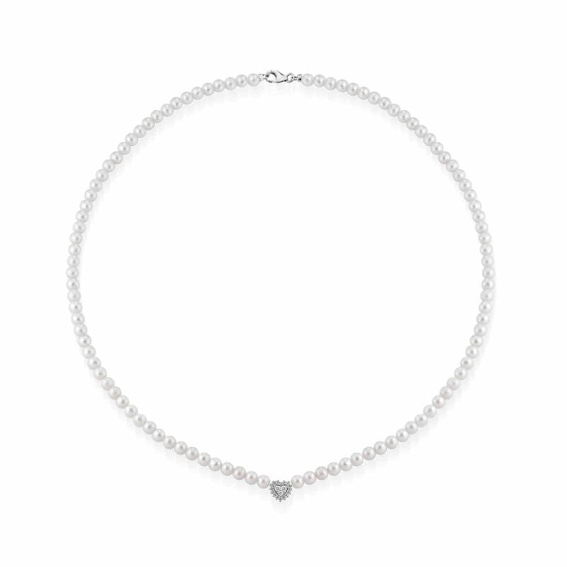 NECKLACE WHITE GOLD 750 & PRECIOUS STONES - 98655