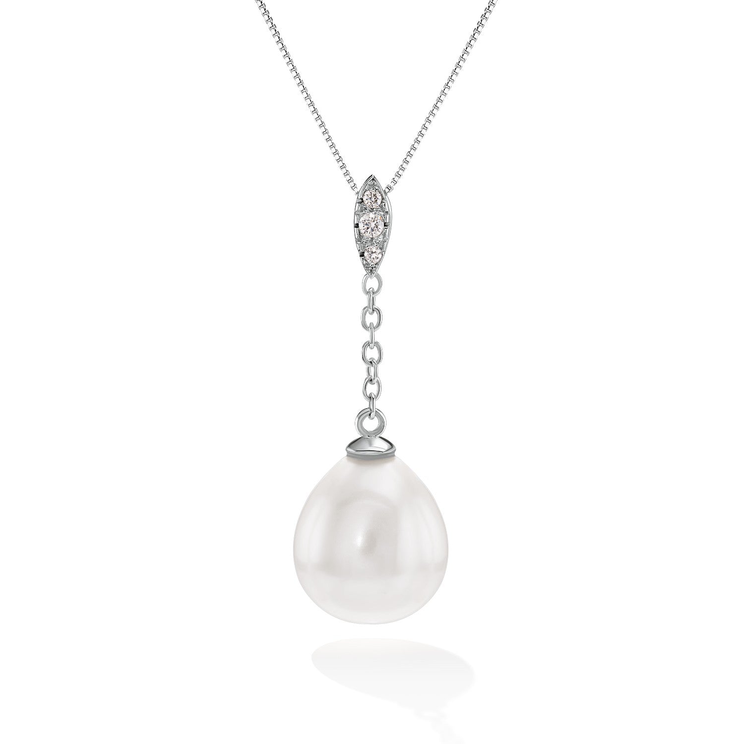 NECKLACE WHITE GOLD 750 & PRECIOUS STONES - 98677