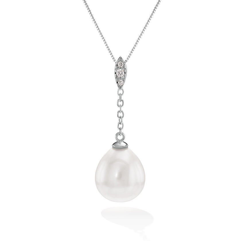 NECKLACE WHITE GOLD 750 & PRECIOUS STONES - 98677
