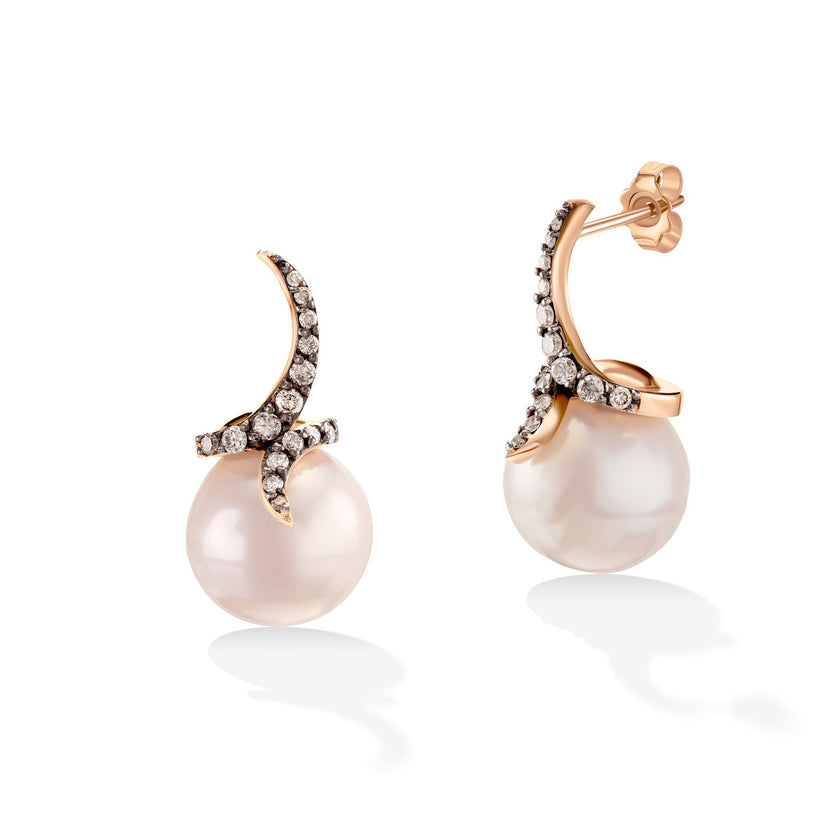 EARRINGS WHITE GOLD 750 & PRECIOUS STONES - 98692