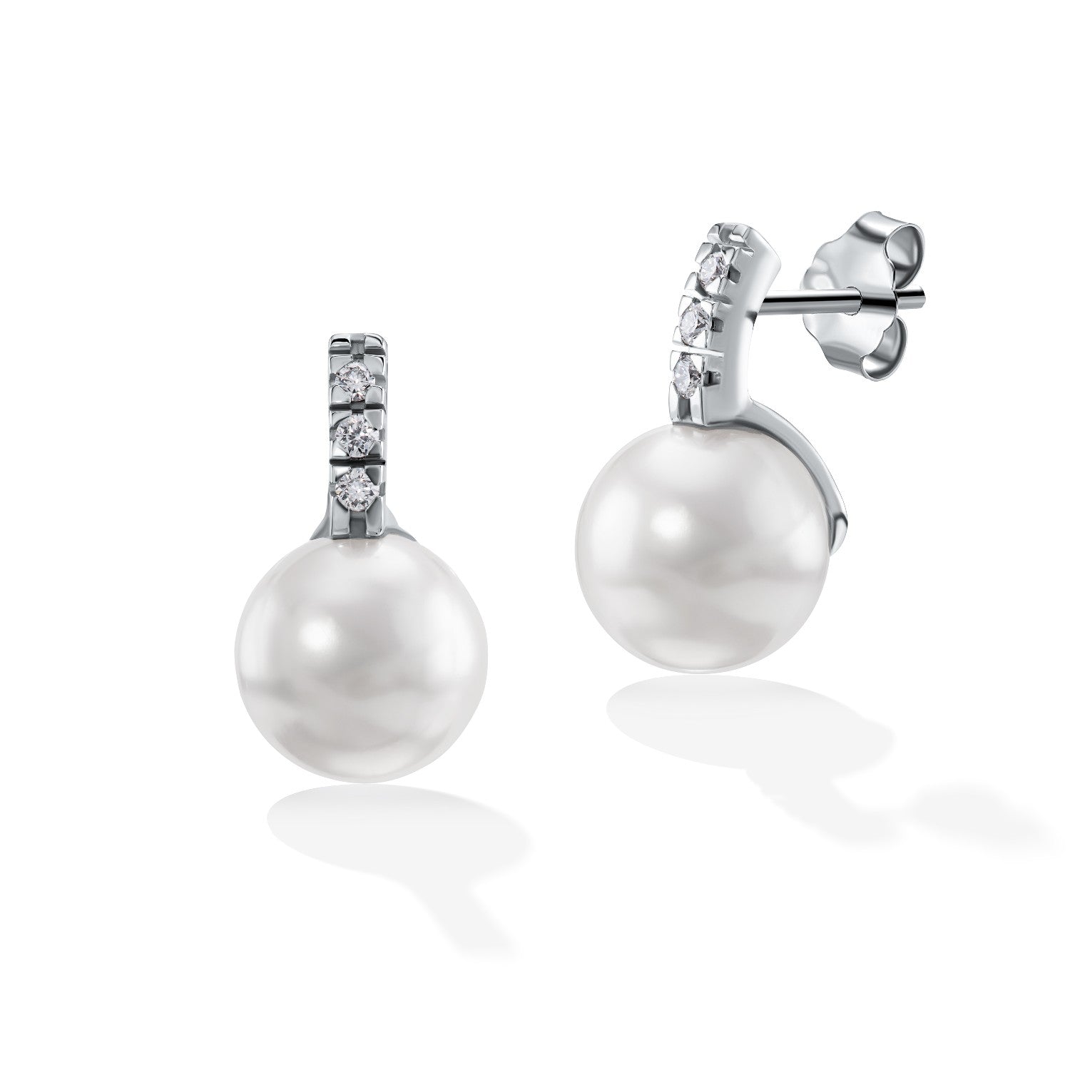 EARRINGS WHITE GOLD 750 & PRECIOUS STONES - 98705