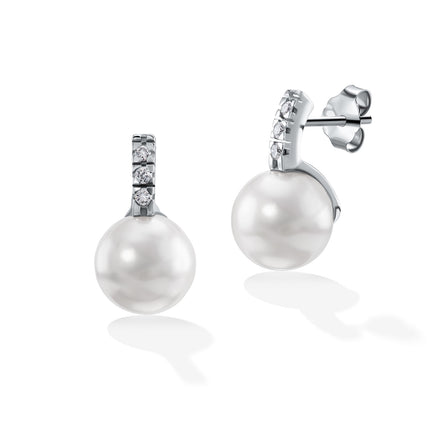 EARRINGS WHITE GOLD 750 & PRECIOUS STONES - 98705
