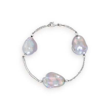 BRACELET WHITE GOLD 750 & PEARLS - 98827