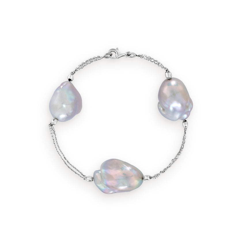 BRACELET WHITE GOLD 750 & PEARLS - 98827