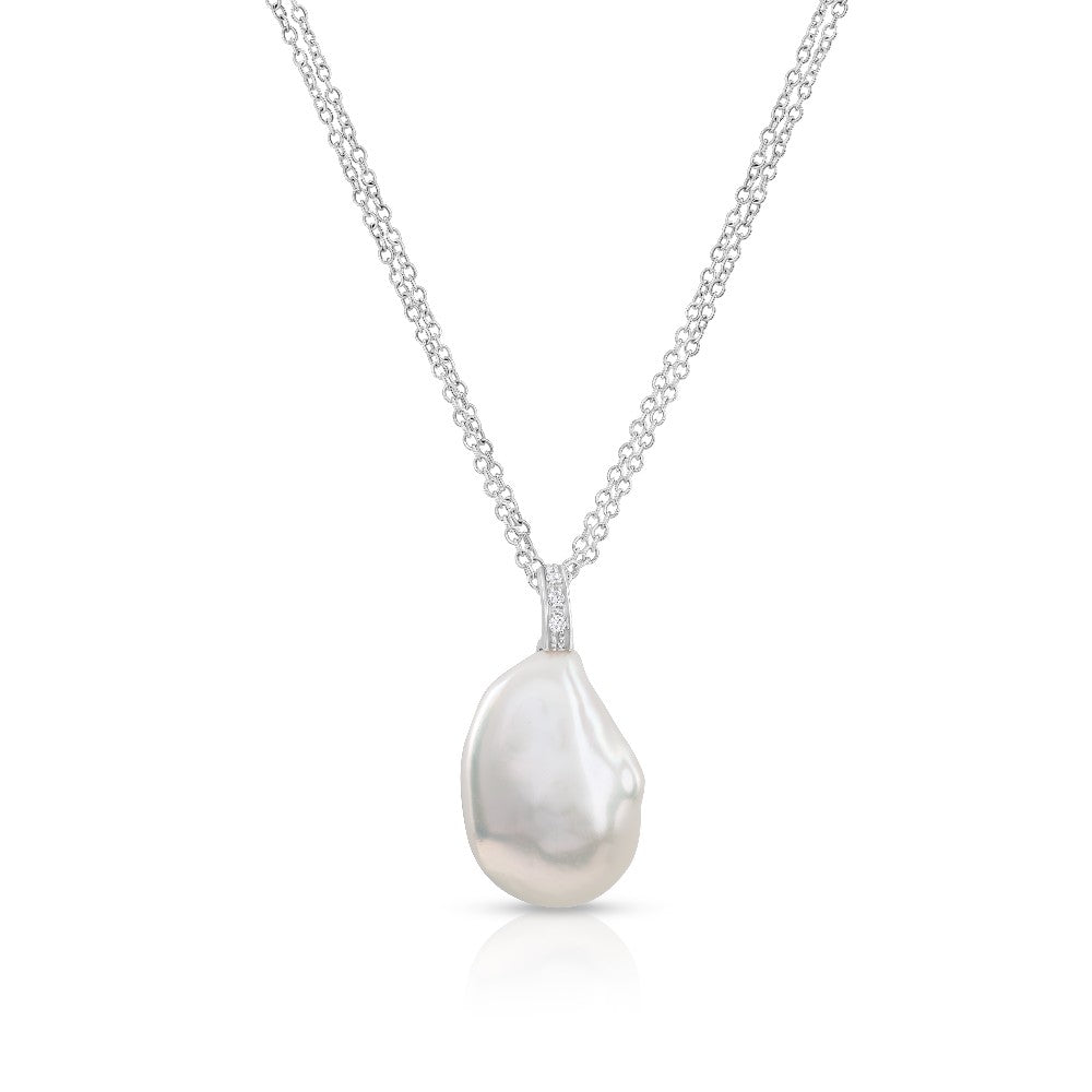 NECKLACE WHITE GOLD 750 & PEARLS - 98846