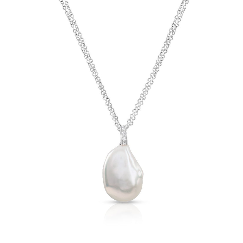 NECKLACE WHITE GOLD 750 & PEARLS - 98846
