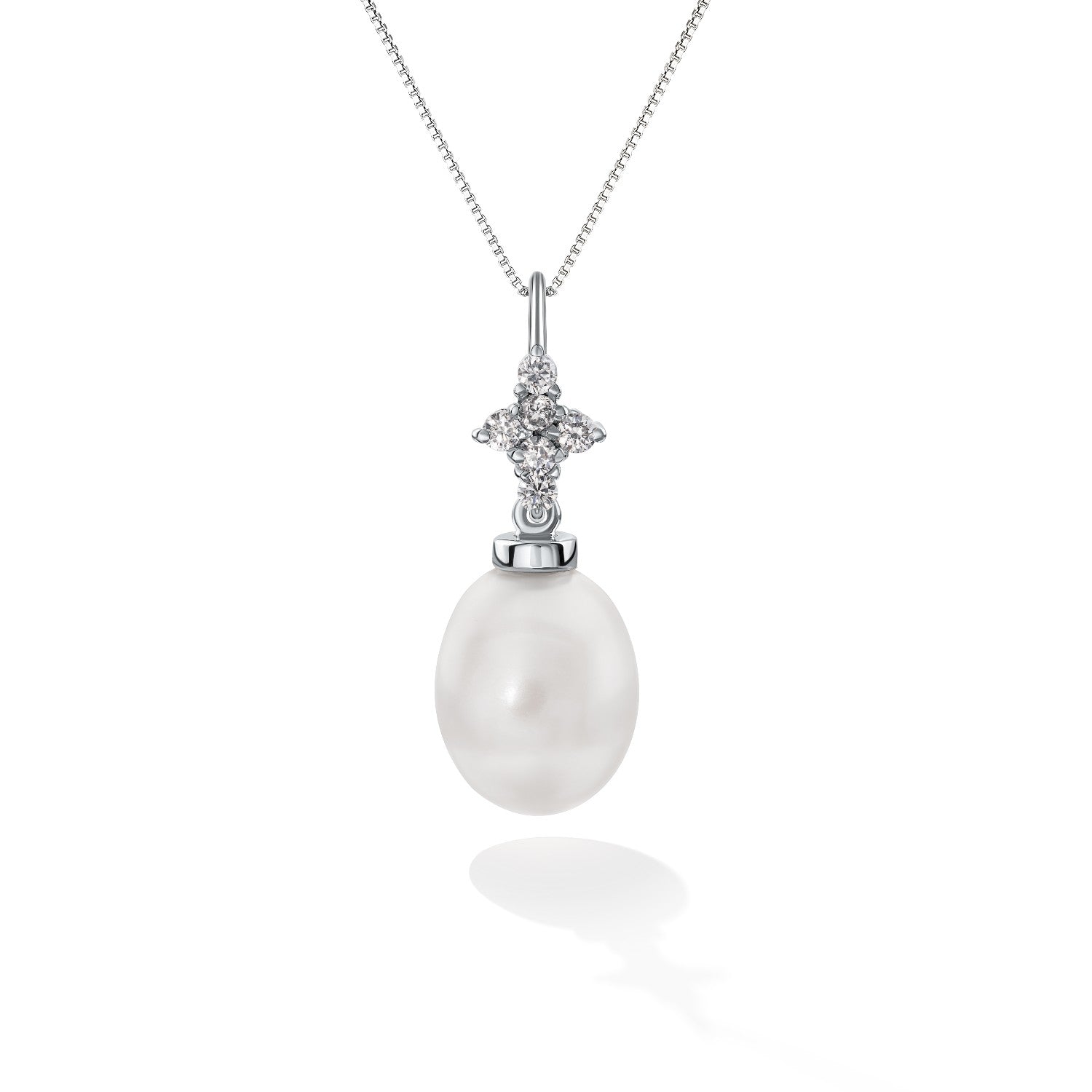 NECKLACE WHITE GOLD 750 & PRECIOUS STONES - 98864