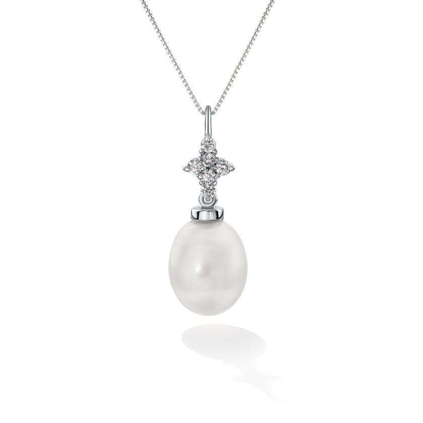 NECKLACE WHITE GOLD 750 & PRECIOUS STONES - 98864