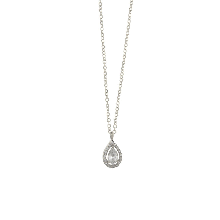 NECKLACE WHITE GOLD 585 & C.Z. - 98866