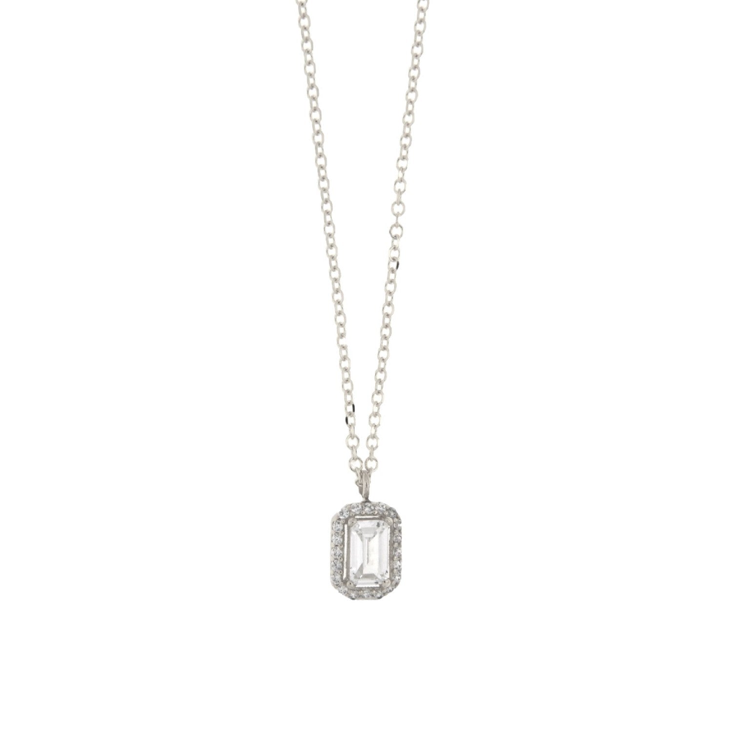 NECKLACE WHITE GOLD 585 & C.Z. - 98870