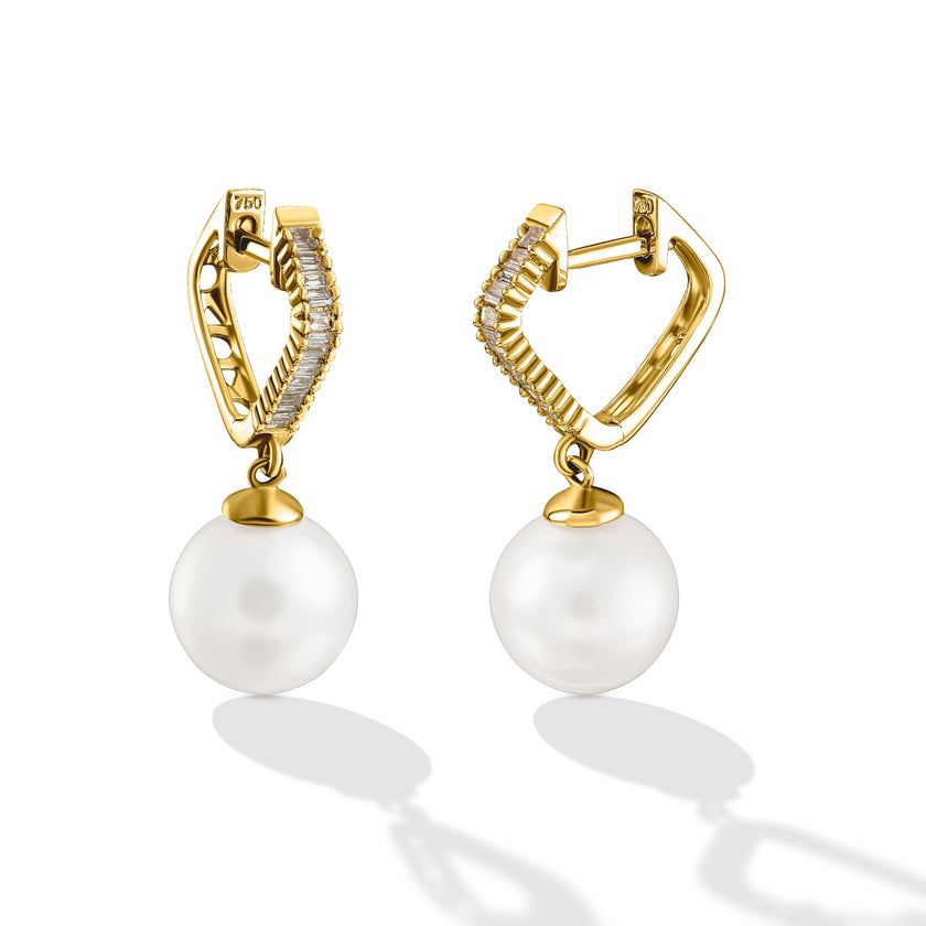 EARRINGS GOLD 750 & PEARLS - 98907