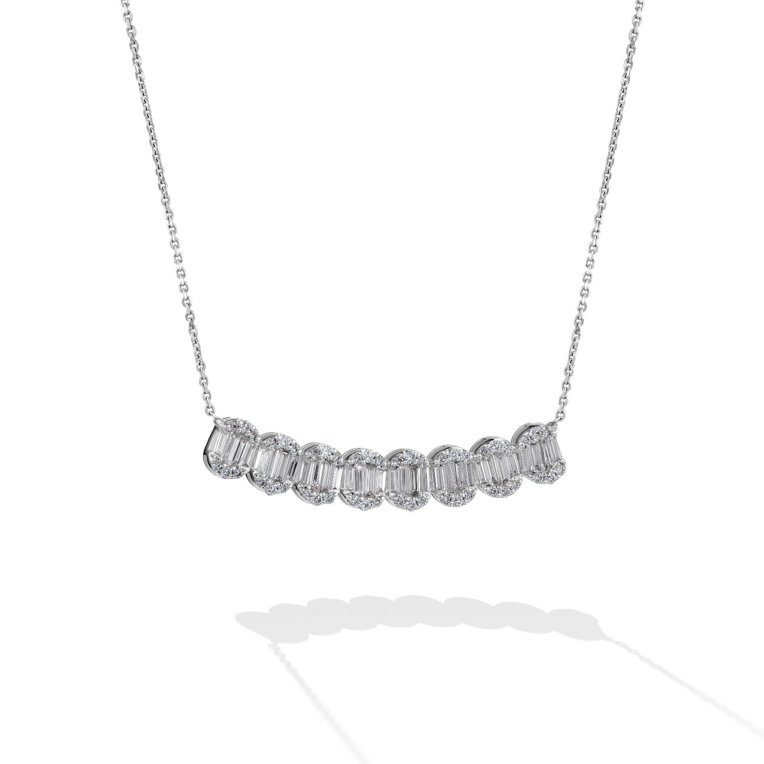 NECKLACE WHITE GOLD 750 & PRECIOUS STONES - 98947