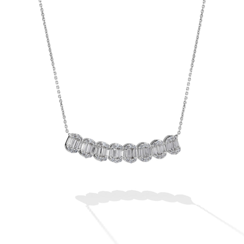 NECKLACE WHITE GOLD 750 & PRECIOUS STONES - 98947
