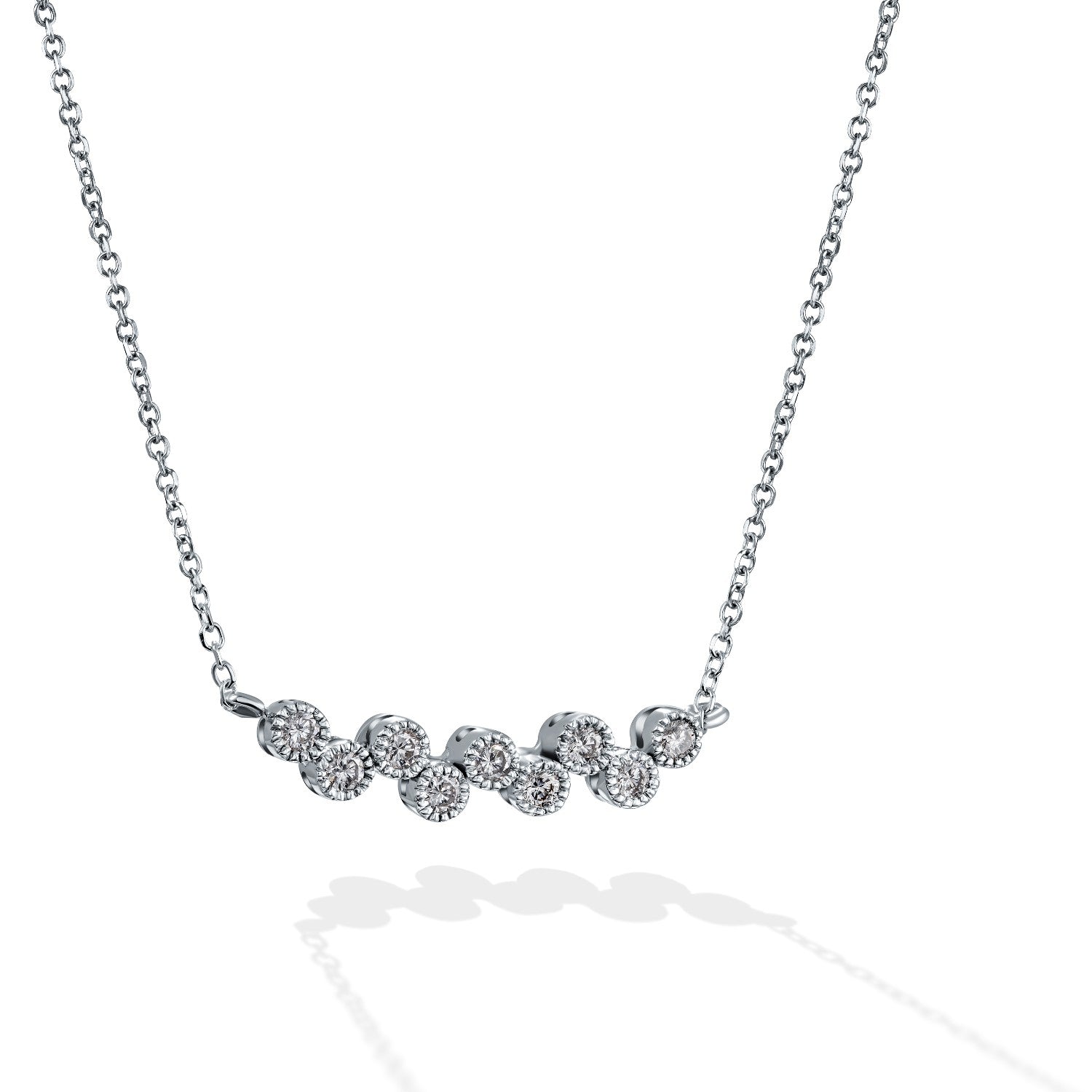 NECKLACE WHITE GOLD 750 & PRECIOUS STONES - 98958