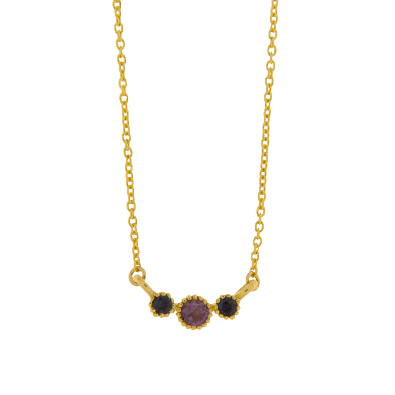 NECKLACE GOLD 585 & SEMIPRECIOUS STONES - 98976