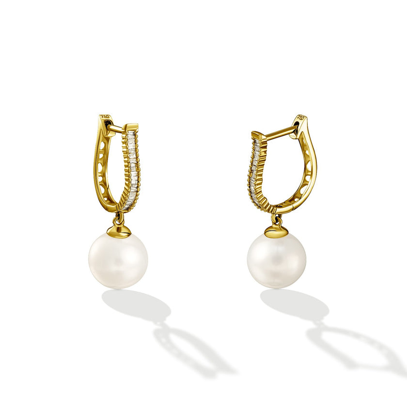 EARRINGS GOLD 750 & PEARLS - 99213