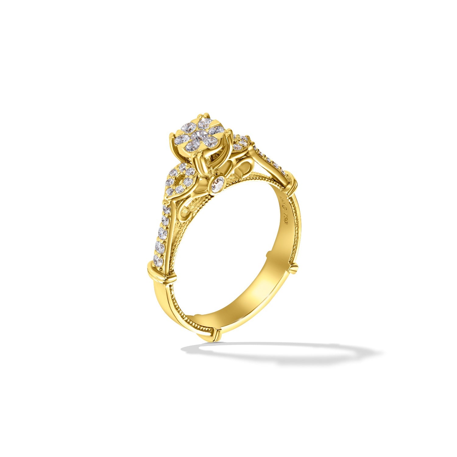 RING GOLD 750 & PRECIOUS STONES - 99324