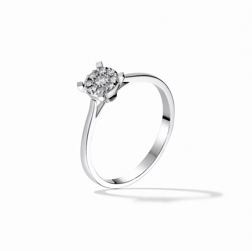 RING WHITE GOLD 750 & PRECIOUS STONES - 99339