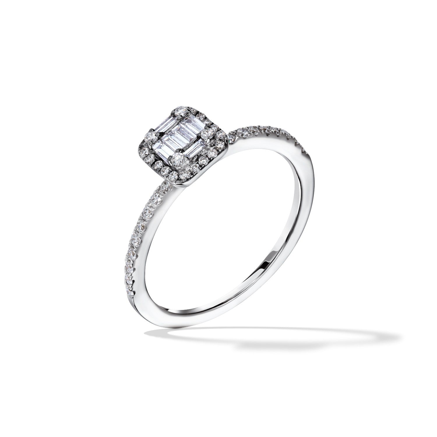 RING WHITE GOLD 750 & PRECIOUS STONES - 99341