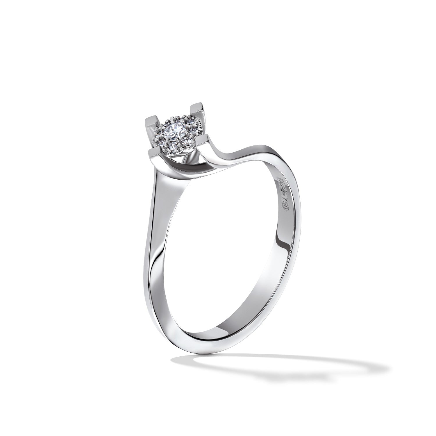 RING WHITE GOLD 750 & PRECIOUS STONES - 99343