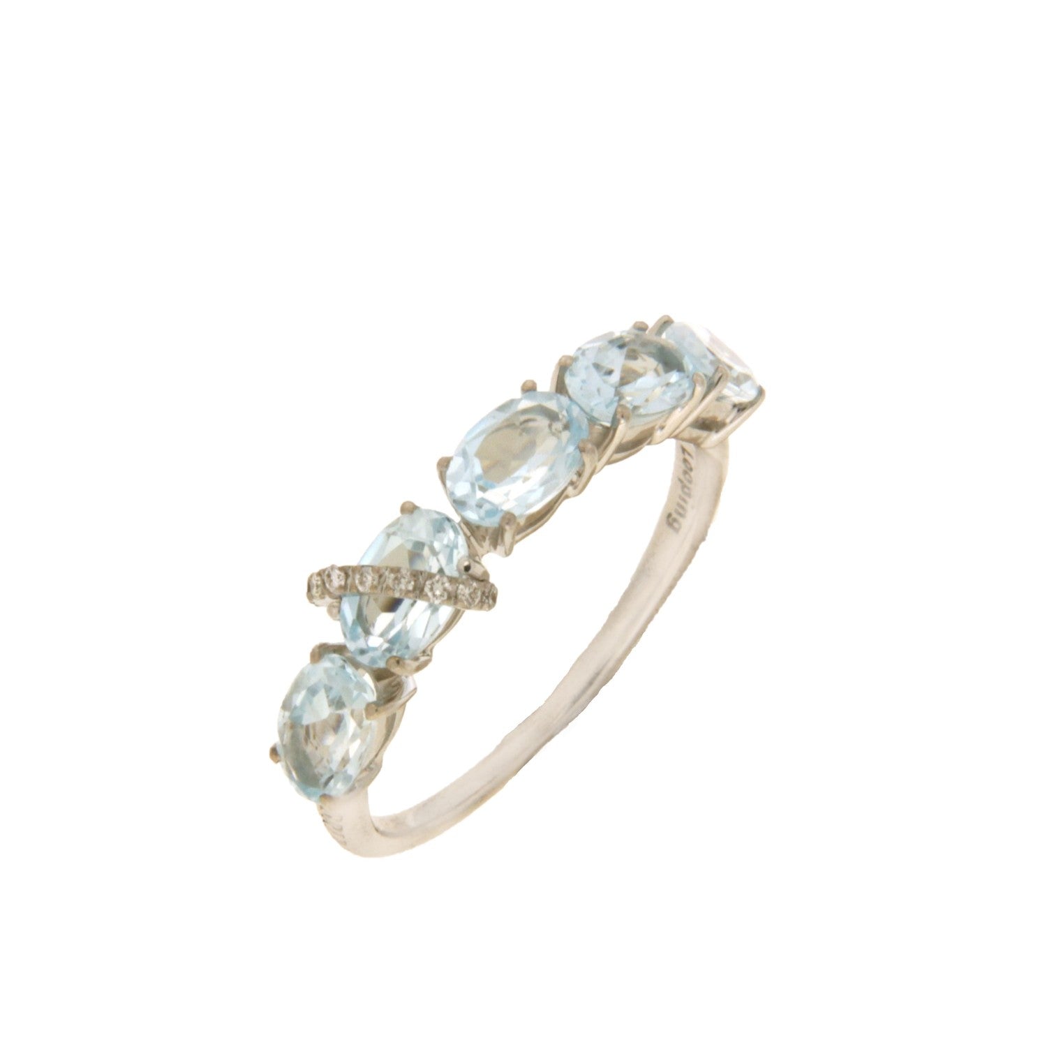RING WHITE GOLD 750 & PRECIOUS STONES - 99514