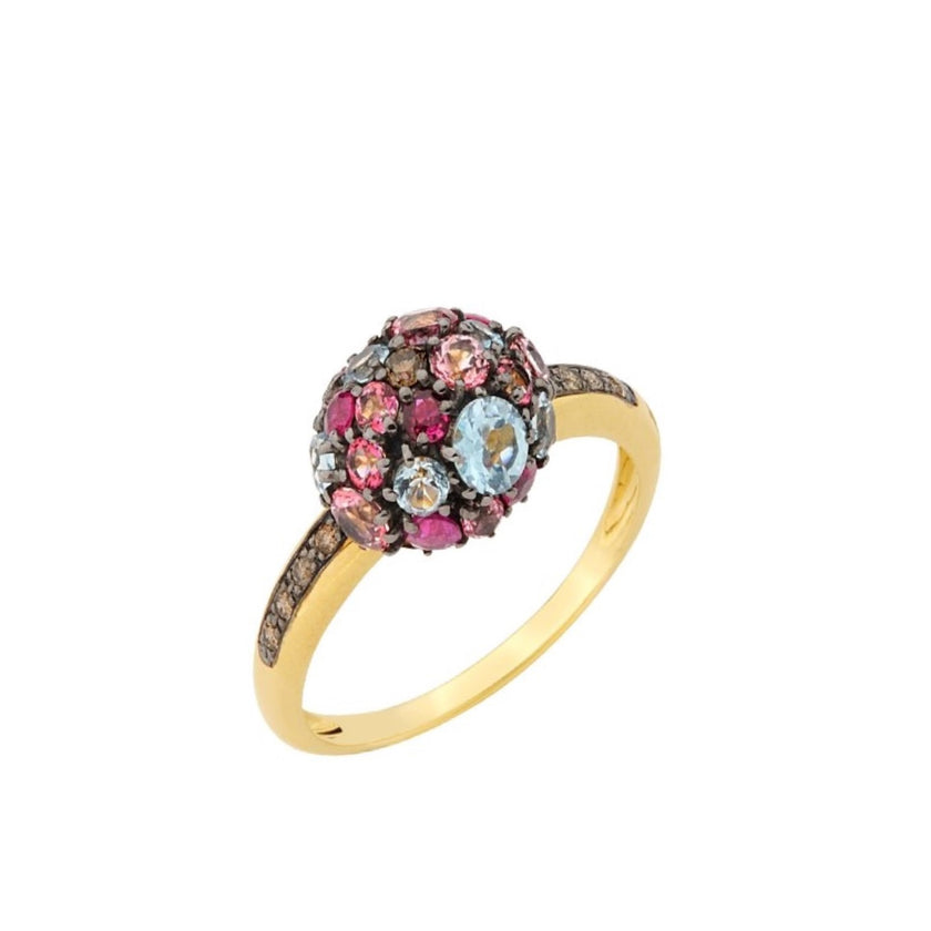 RING GOLD 750 & PRECIOUS STONES - 99521