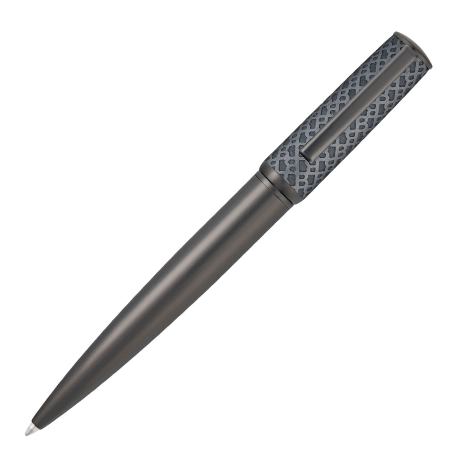 PEN BALLPOINT HUGO BOSS-ARCHE MONOGRAM GUN BLACK & NAVY - 99601