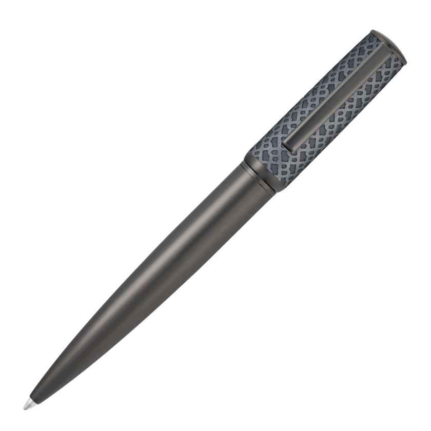 PEN BALLPOINT HUGO BOSS-ARCHE MONOGRAM GUN BLACK & NAVY - 99601