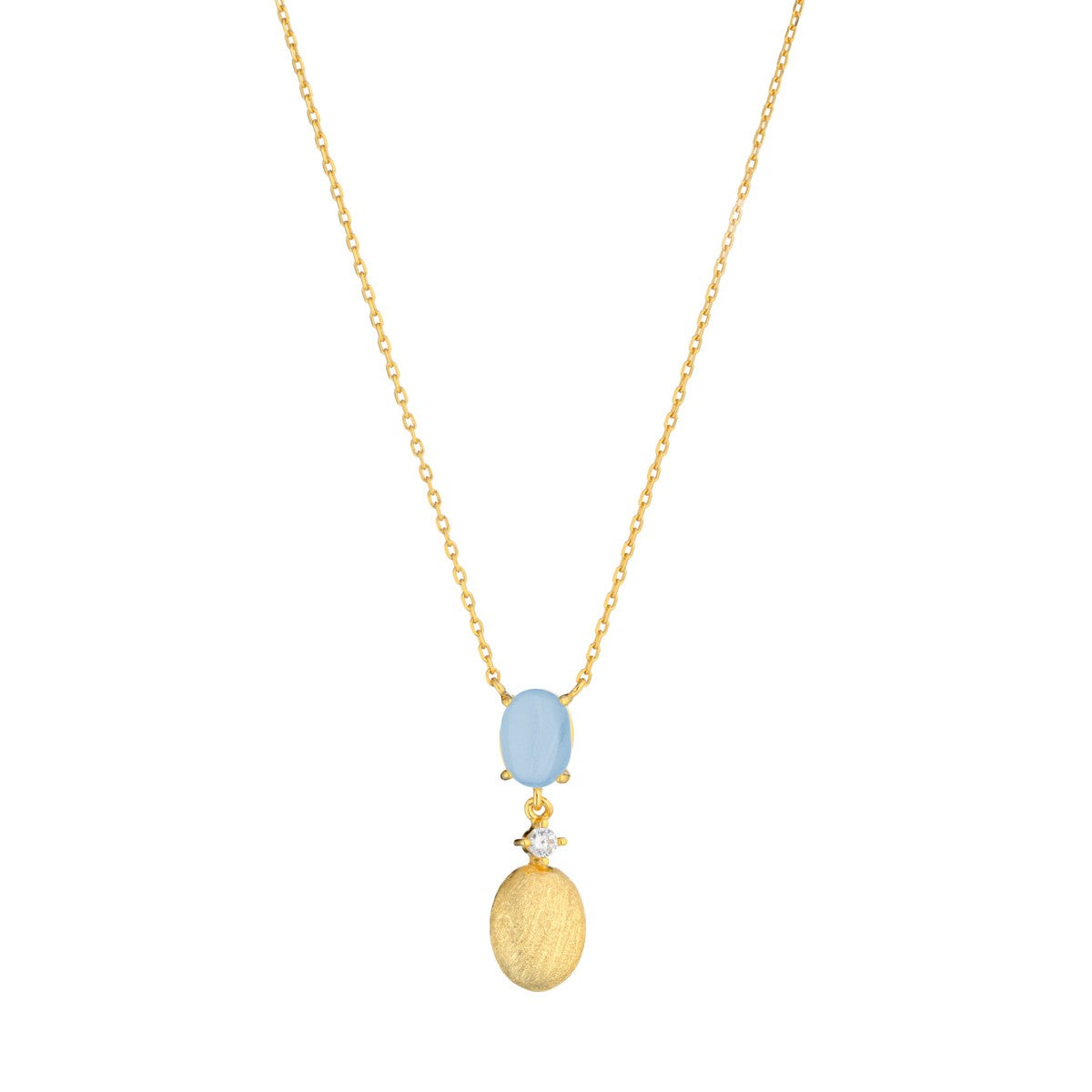 NECKLACE YELLOW SILVER 925 & SEMIPRECIOUS STONES - 99623