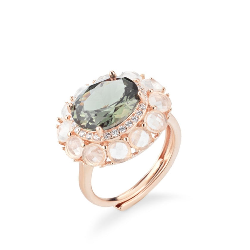RING YELLOW SILVER 925 & SEMIPRECIOUS STONES - 99655