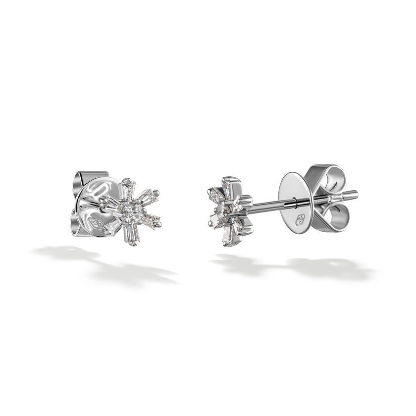 EARRINGS WHITE GOLD 750 & PRECIOUS STONES - 99705