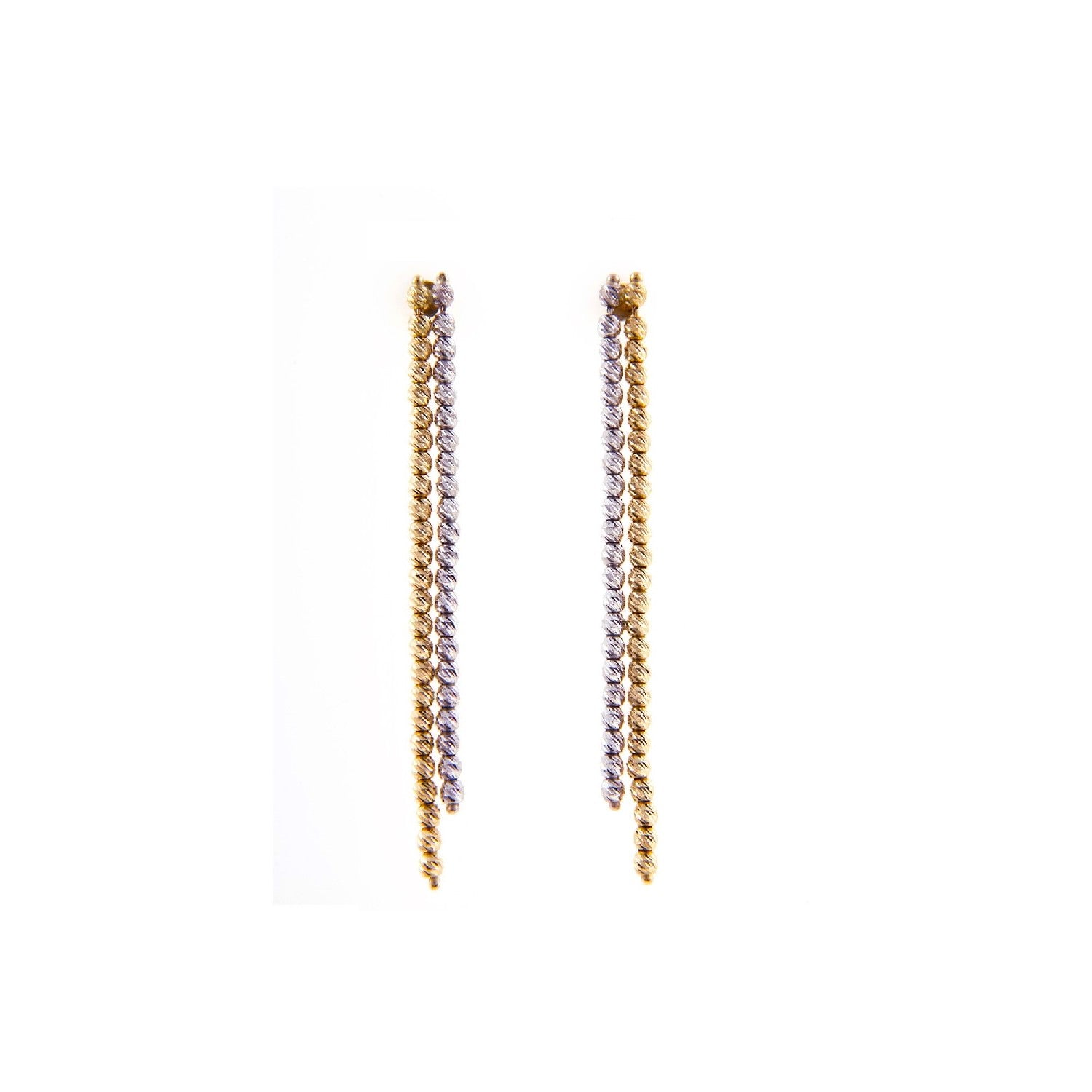 EARRINGS YELLOW & WHITE GOLD 585 - 99821