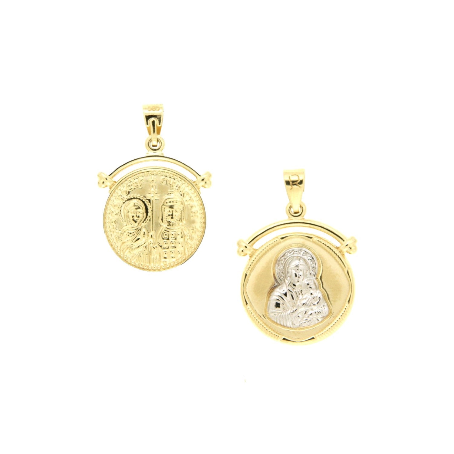 CHARM YELLOW & WHITE GOLD 585 - 99958
