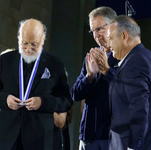 Construction of the city's silver medal in honour of Dionysis Savvopoulos