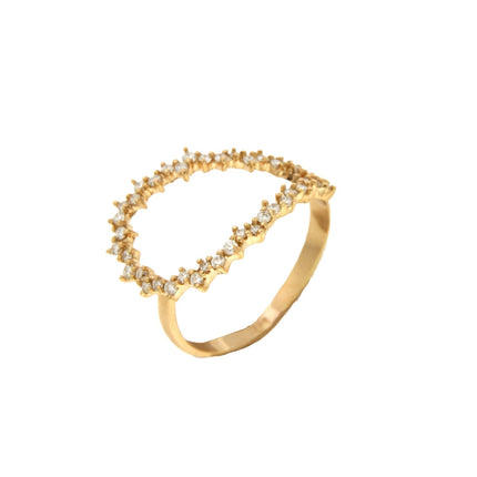 RING PINK GOLD 750 & PRECIOUS STONES - 100126